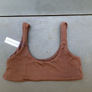 Nessy Swimwear Brown Top Only NWT